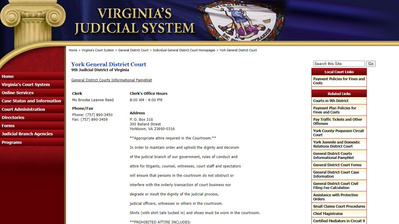 York General District Court - Judiciary of Virginia
